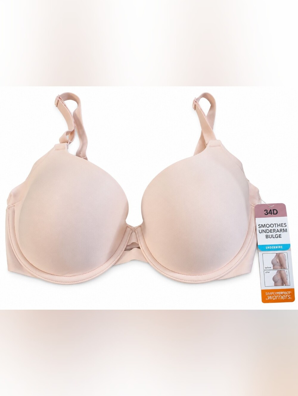 34D Warners Rose Blush Underwire Bra